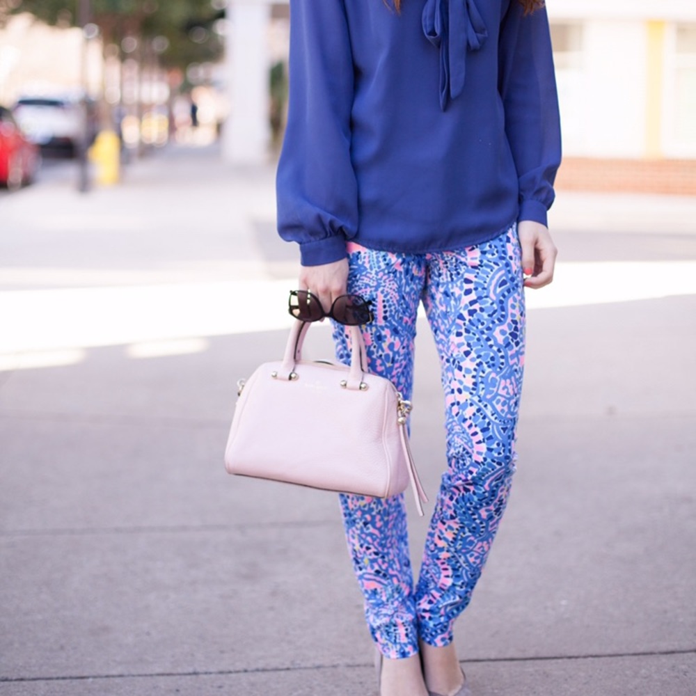 Lilly Pulitzer Kelly pants Tic Tac Tile
